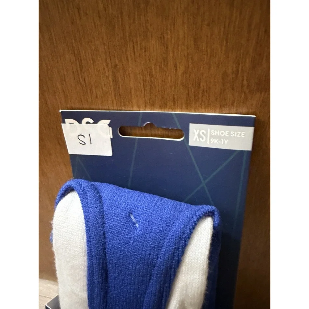 DSG Stirrup + Sanitary Baseball Socks Royal Blue White, Youth XS 9K-1Y New